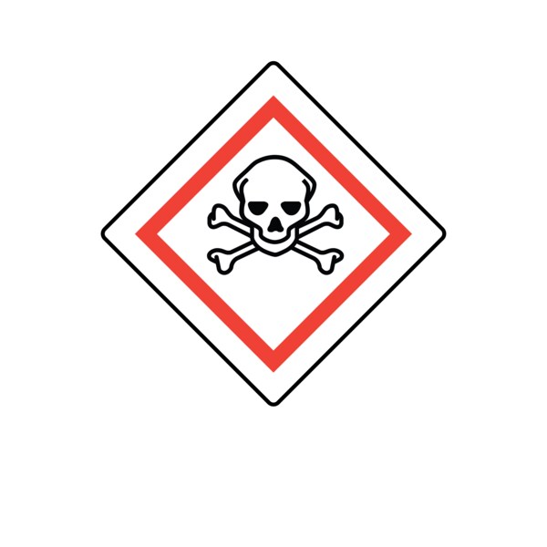 GHS Pictogram Label - Toxic 7/8" x 7/8"